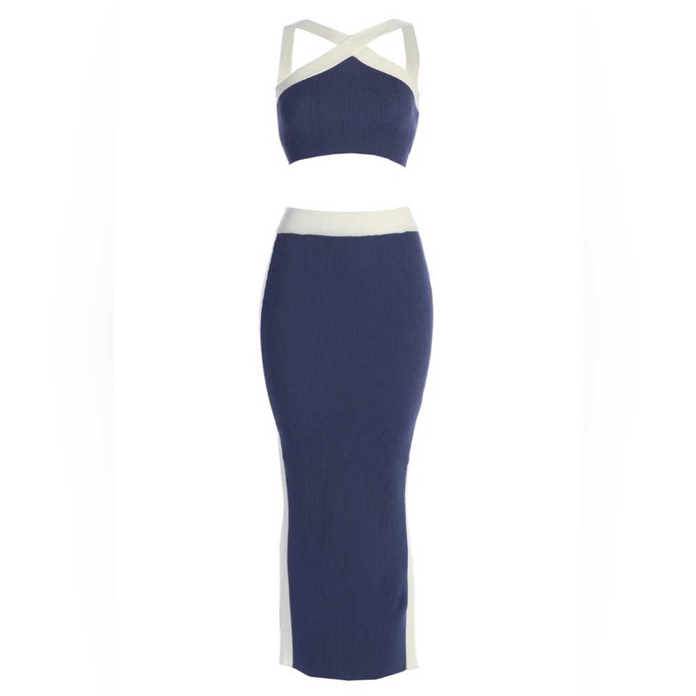 JLUX 2-piece Skirt Set- Blue